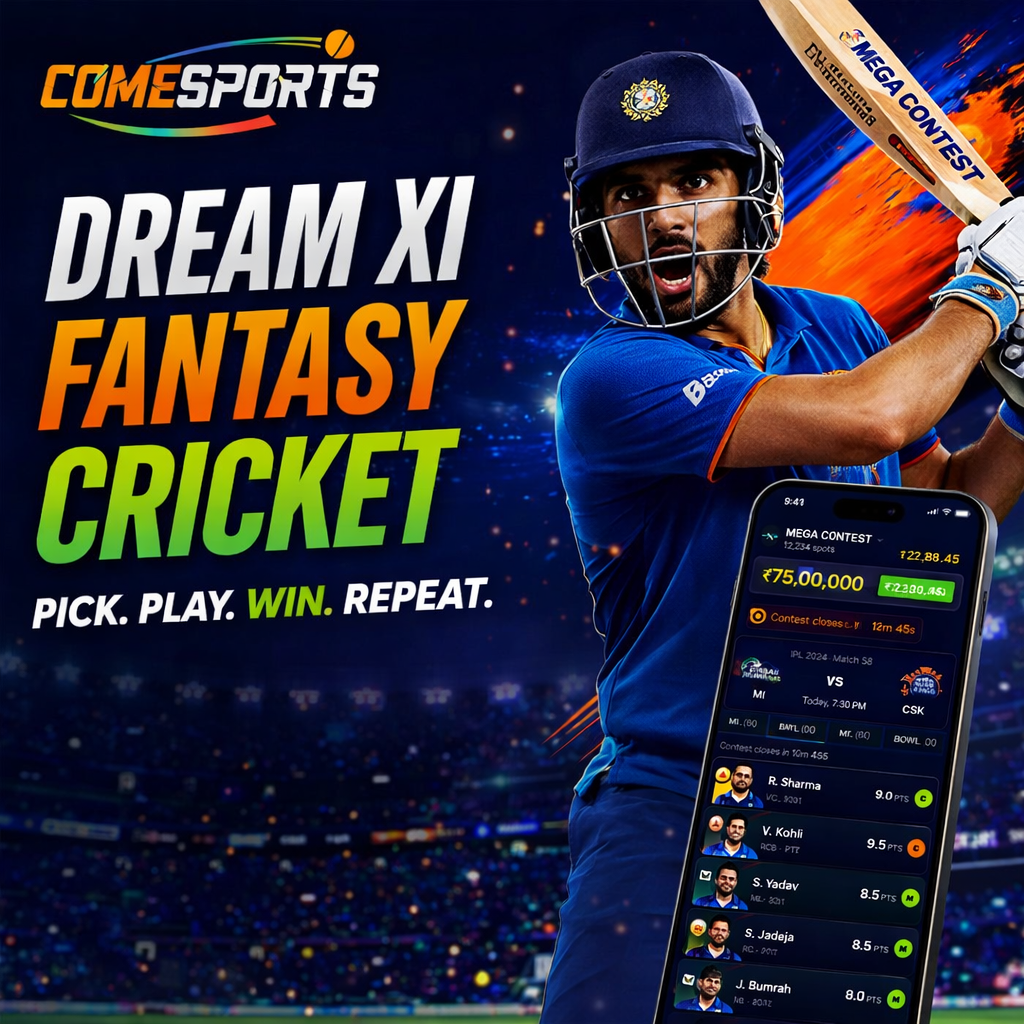 COME DREAM11 Dream XI fantasy cricket ad visual